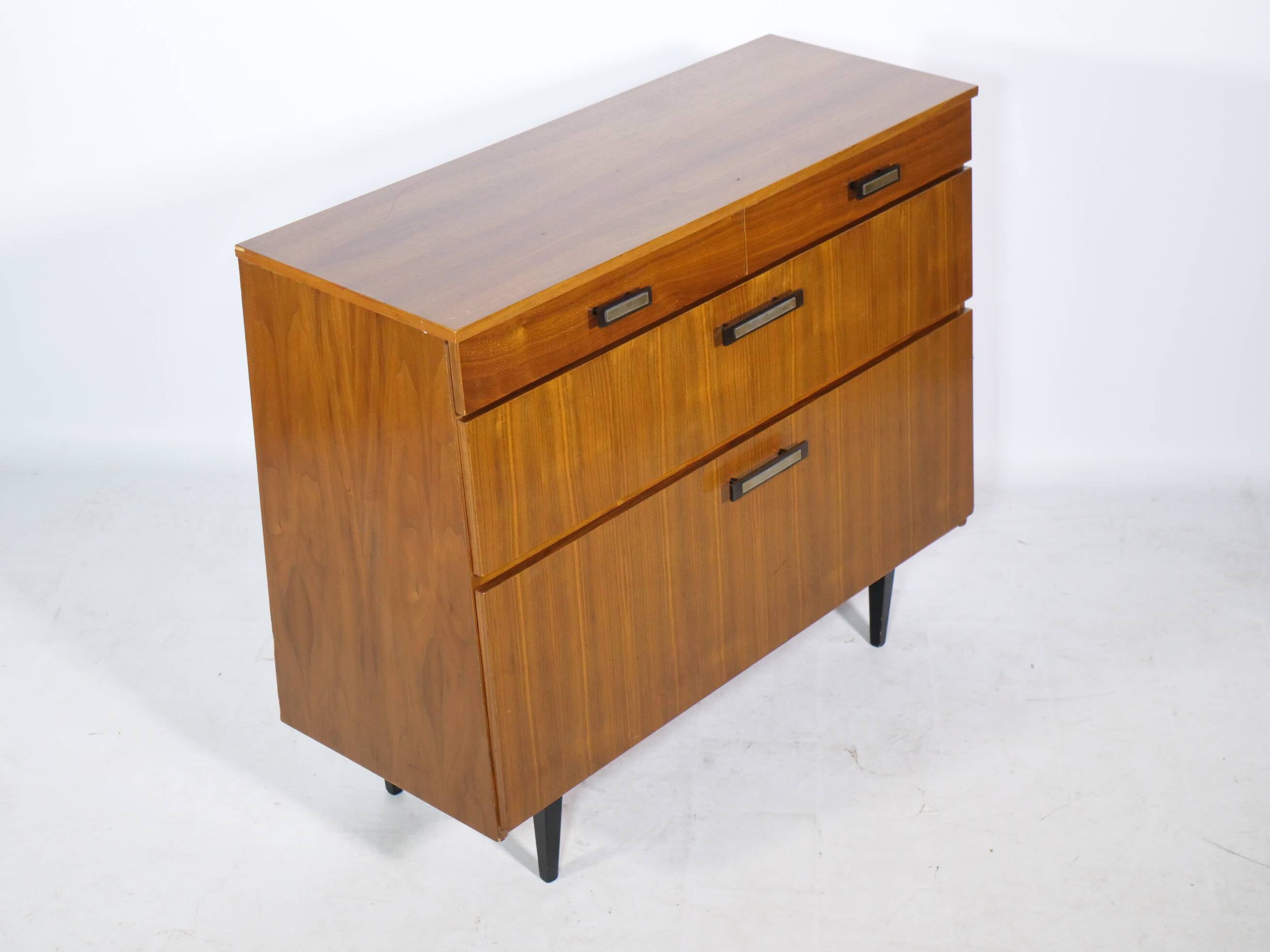 Buffet à chaussures vintage en teck, design milieu du siècle, années 1960