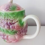 Set of 6 cups + teapot in slip
