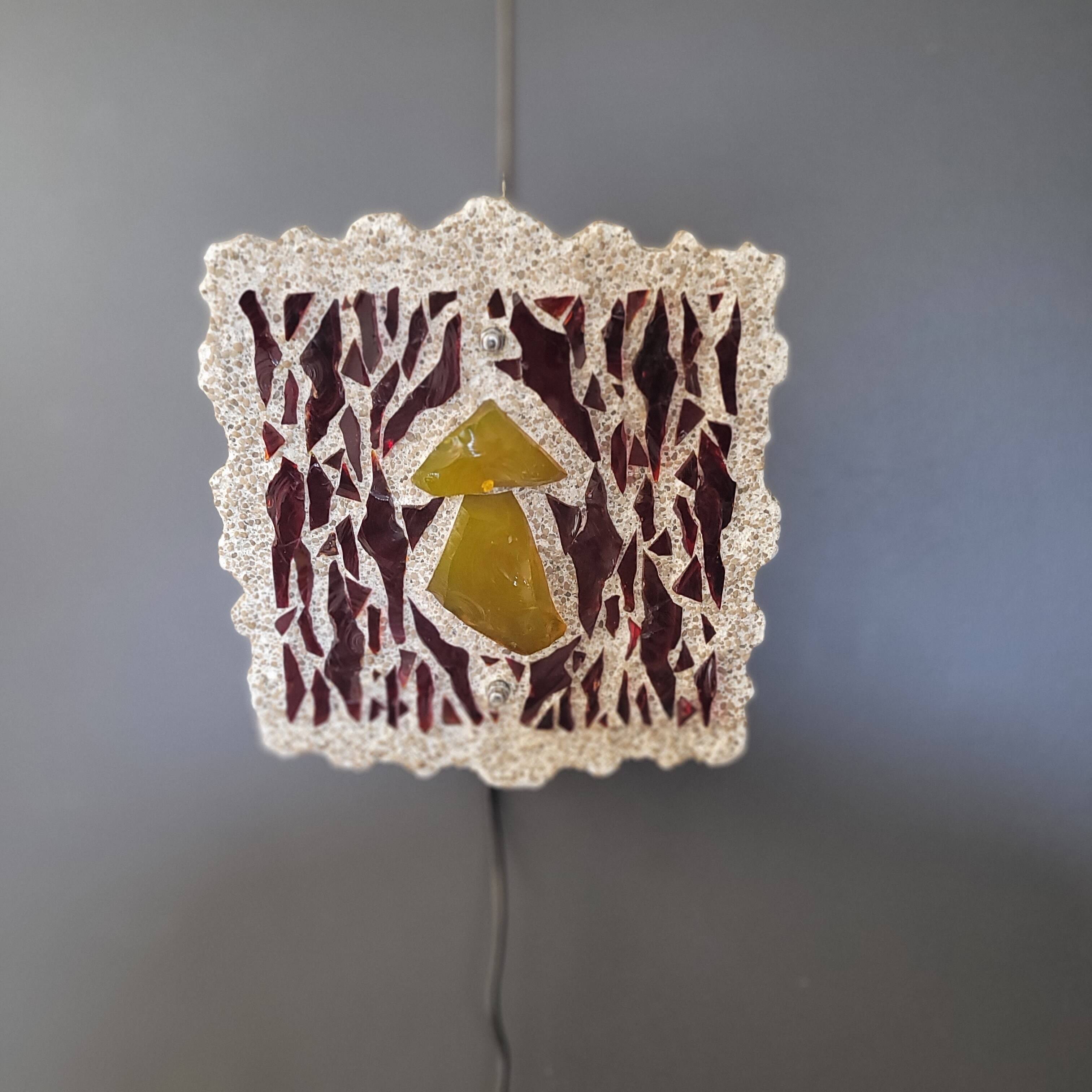 Vintage brutalist wall light