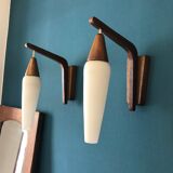 Pair of Scandinavian wall lamps 50s