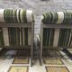 Pair of green armchairs 1970