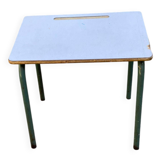 Bureau écolier bois et acier vert
