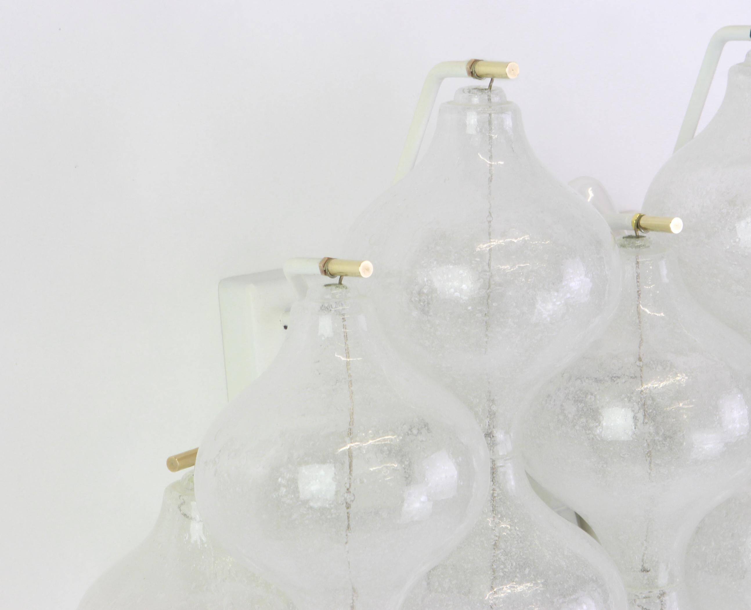 Pairs of large wall sconces 'Tulipan' Kalmar, Austria, 1970s