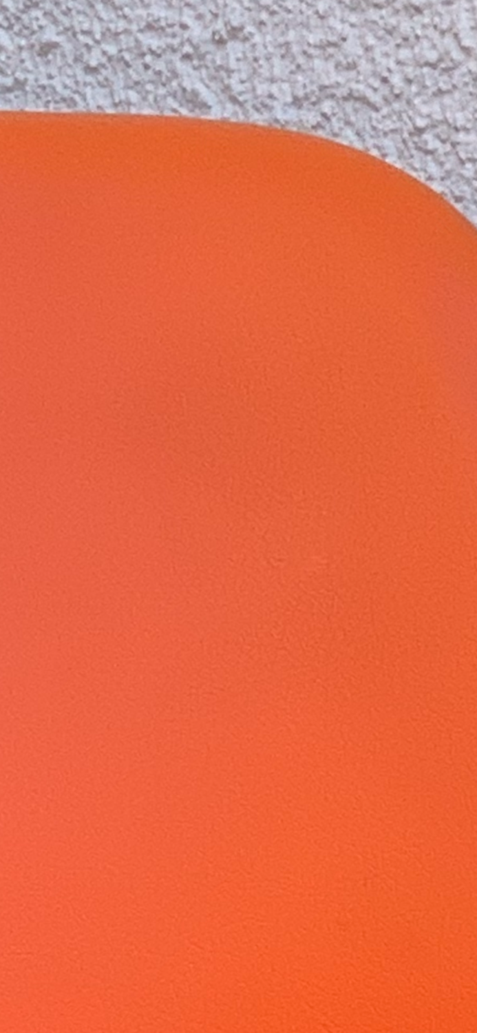 Chauffeuse vintage orange skaï et chrome 1970