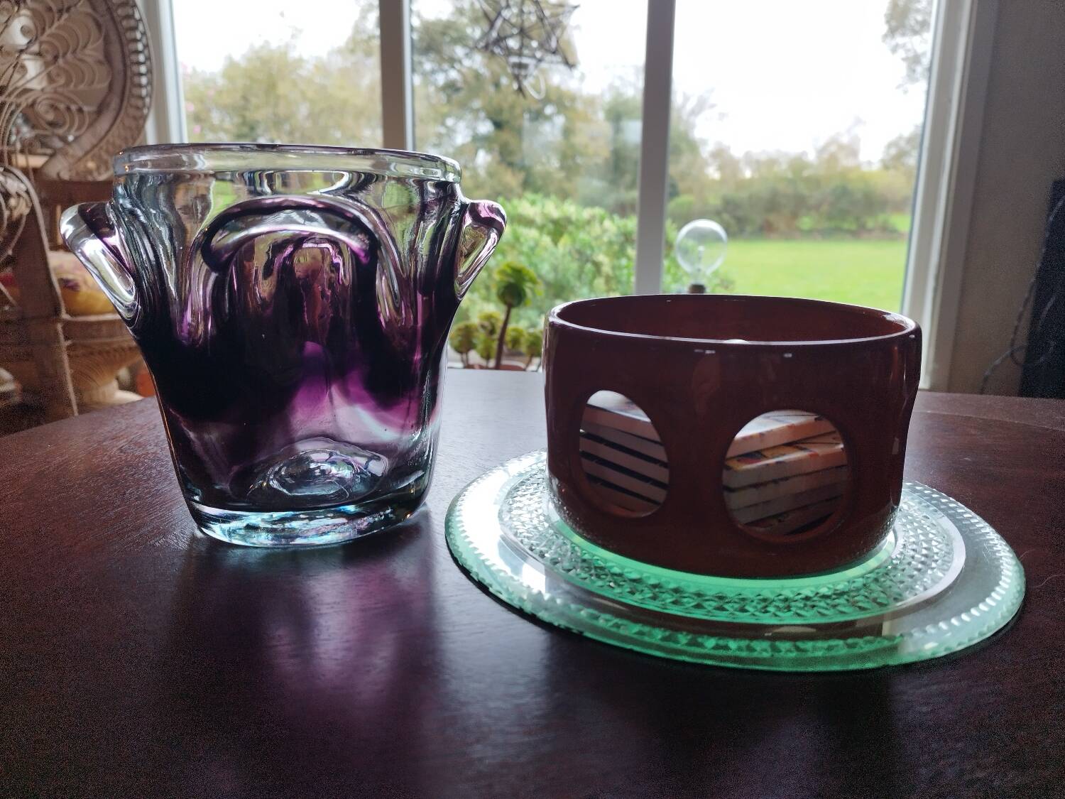 JC Novaro hand-blown glass ice bucket