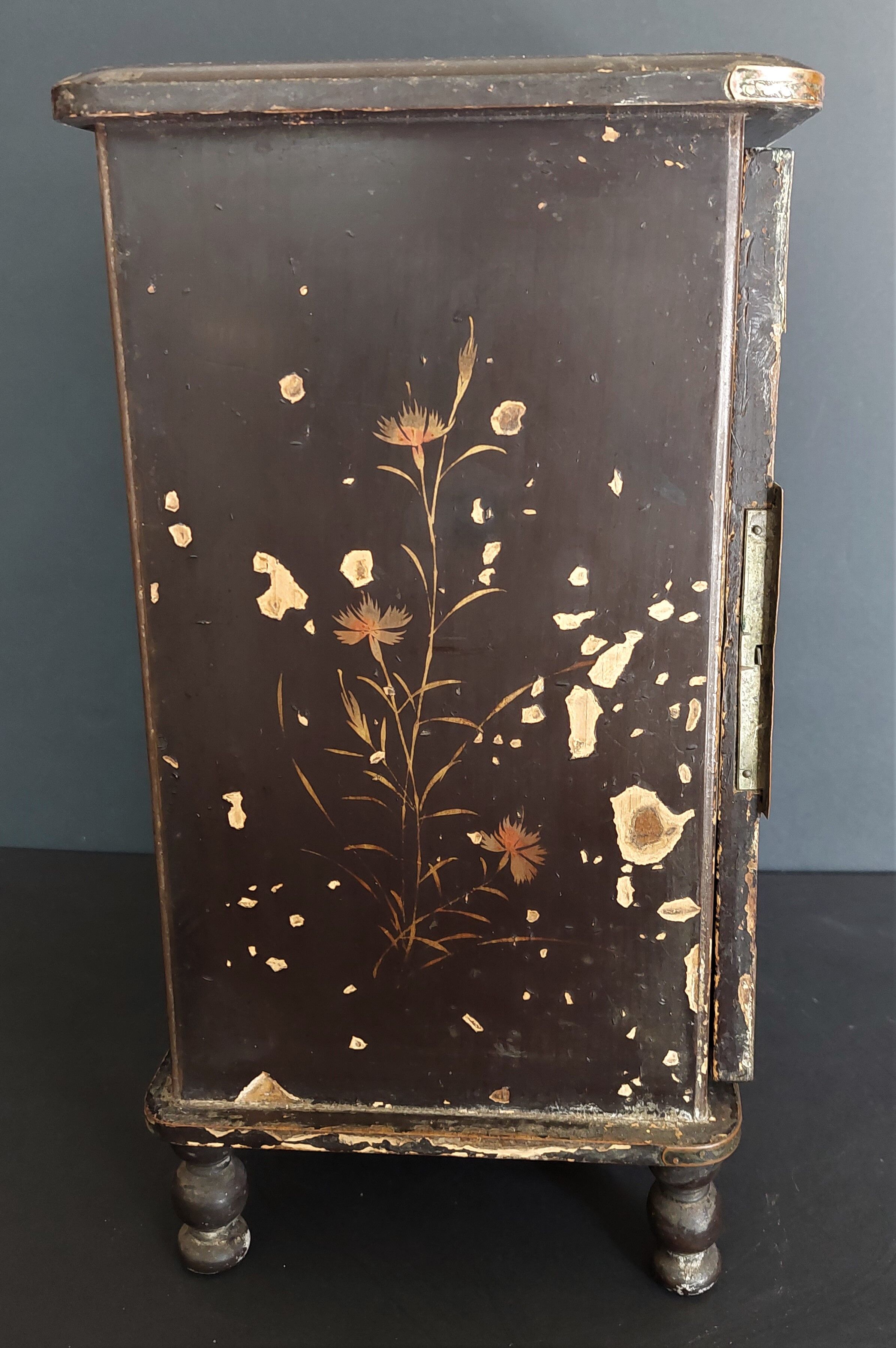 Cabinet furniture japan edo period signature and color photo