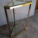 Neckline console metl gilded glass ep 1970