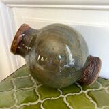 Vase ball glazed pottery signed