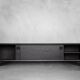 Mid-Century Modern Scandinavian Buffet in Dark Raw Oak with Wooden Handles, 1960s