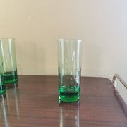 Lot de 6 verres verts vintage