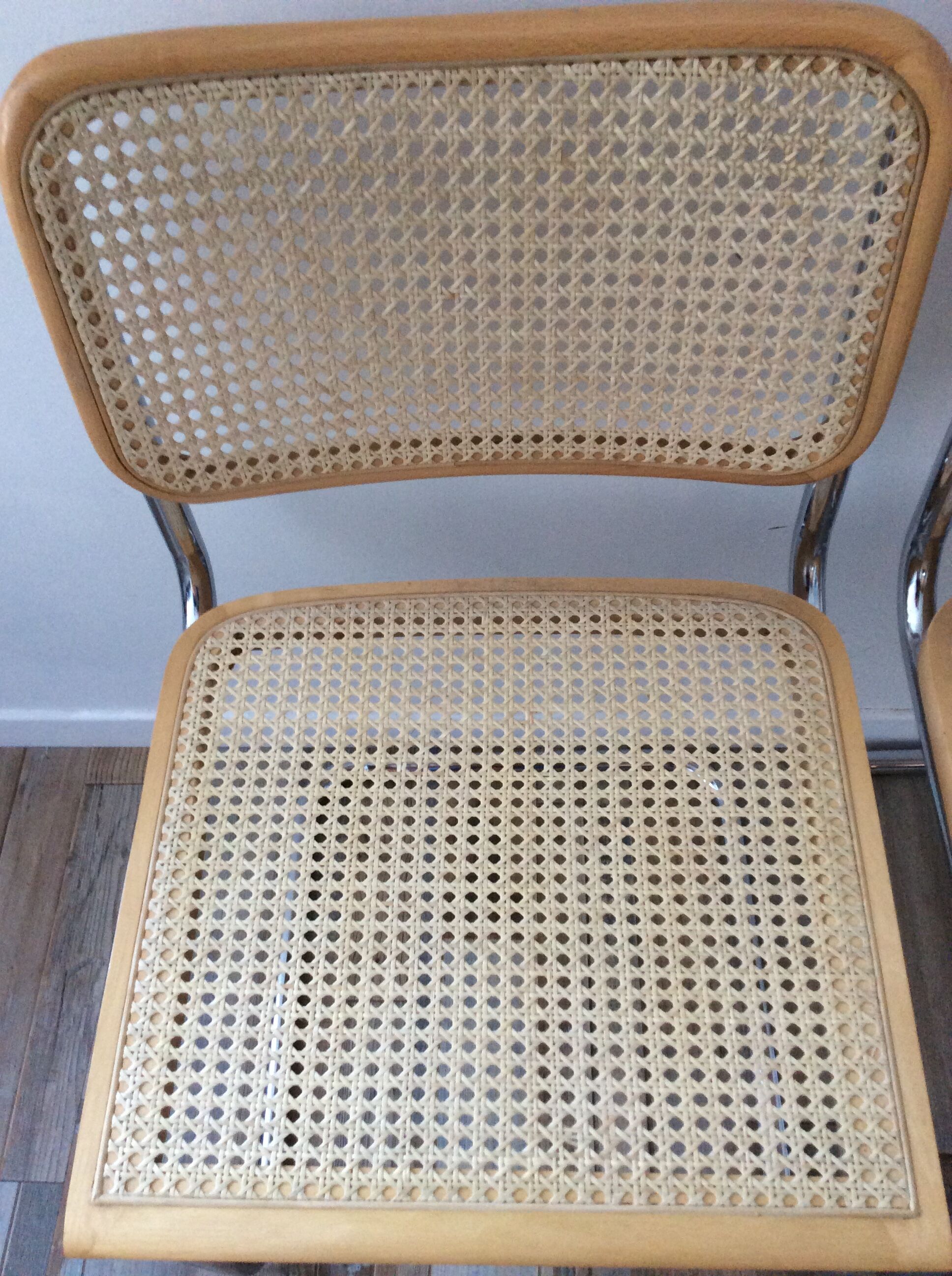 Pair of chairs Marcel Breuer Cesca B32