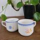 Set of two floral coffee cups