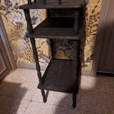 Renovated console in black wood