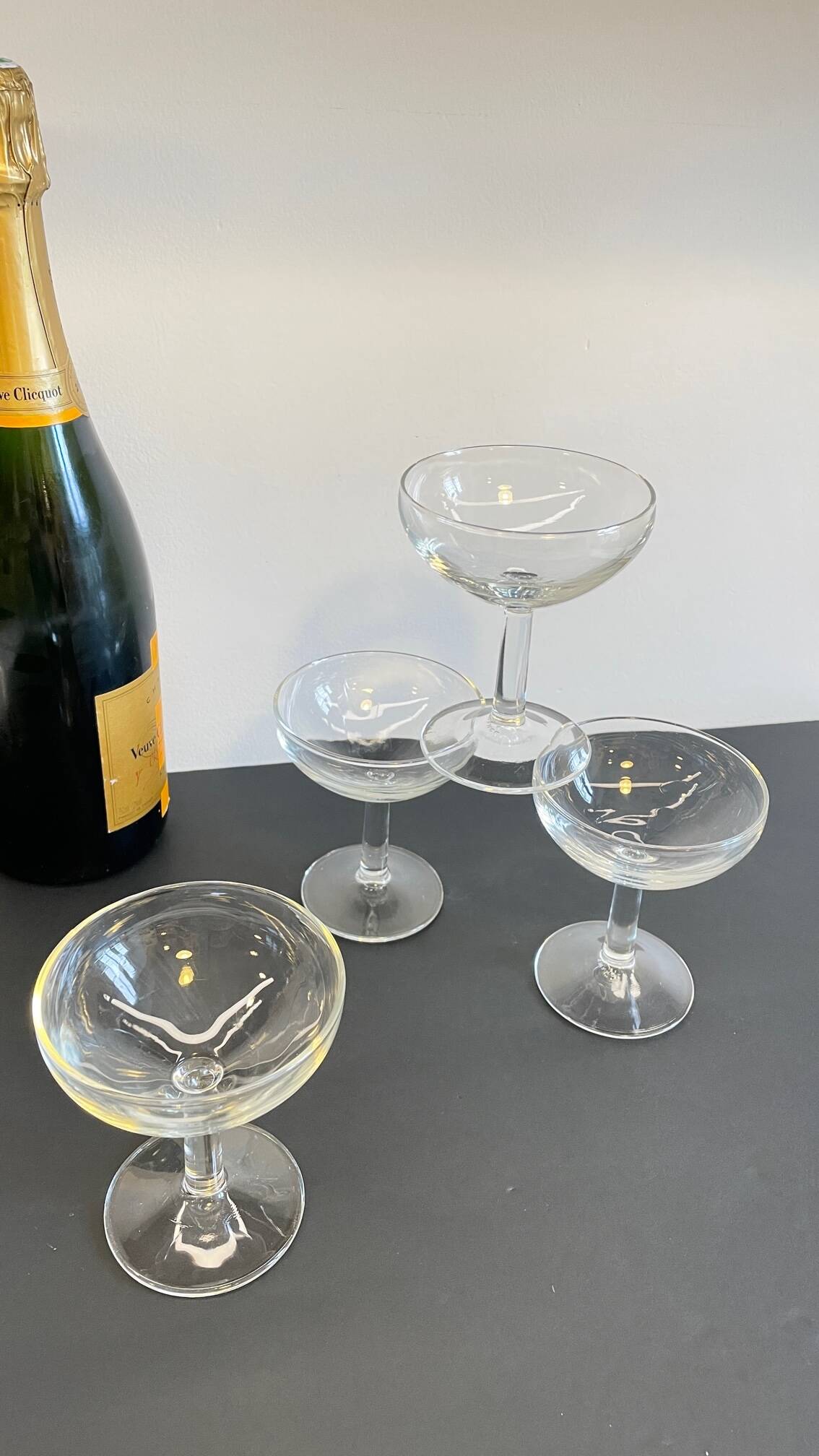 Duralex vintage champagne glasses