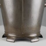 Art Nouveau stamped Tin Wine or Champagne Cooler, Belgium, 1906