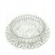 Plat à gâteau avec dôme, Art Déco, verre pressé, Val Saint Lambert, Belgique, années 1950.