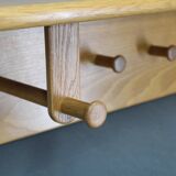 1970s Rare Aksel Kjersgaard Ash Wood Wall Hanger, Denmark