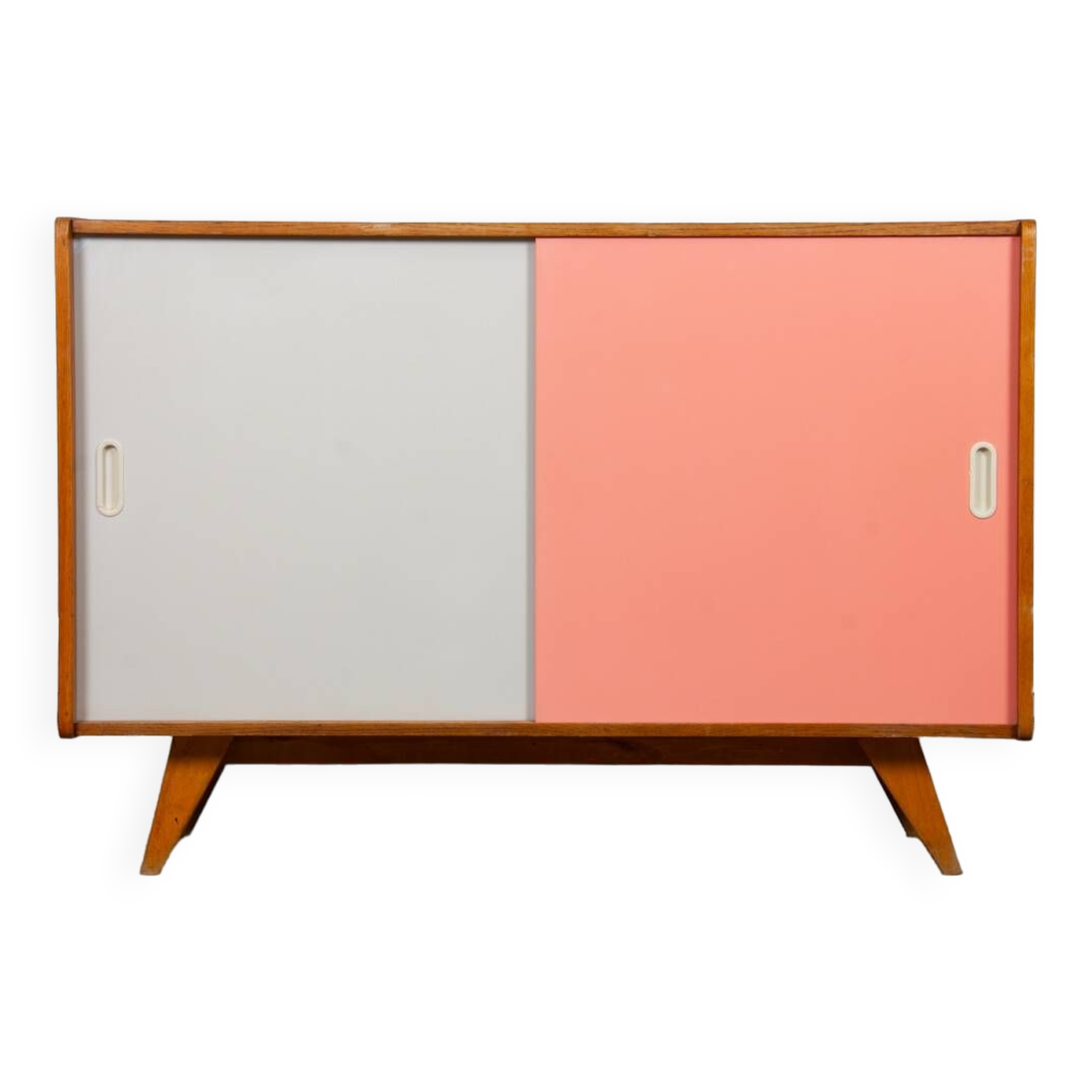 Commode rose et blanche par Jiri Jiroutek, modèle U-452 vers 1960