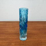 Glass vase with bark design by Ingrid Glas, Germany, 1960s.