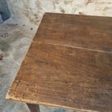 Antique country table with drawer – Oak and pine, France, circa 1900