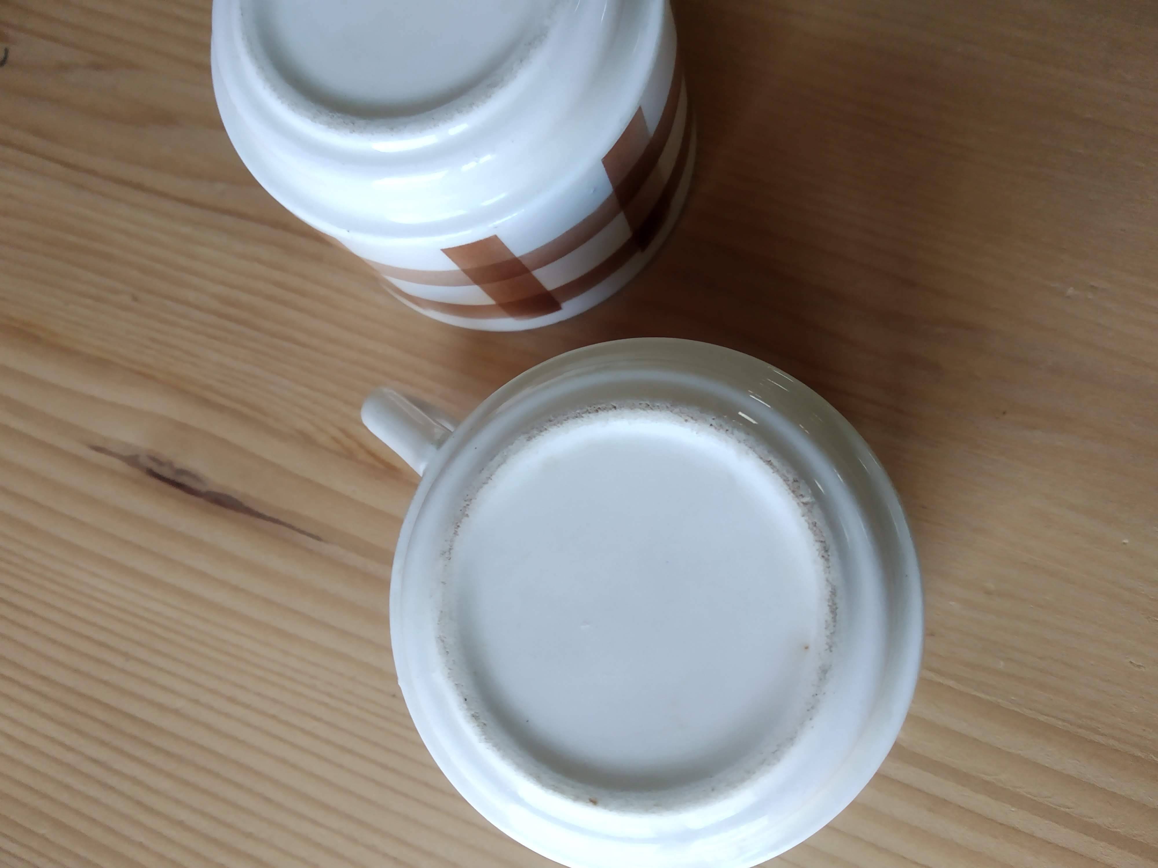 Lot de 6 tasses modèle Écossais marron
