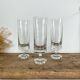 6 vintage champagne flutes