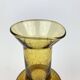 Ancien Vase Carafe Verre Soufflé Bullé Ambré Jaune