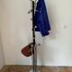 Chrome metal coat rack