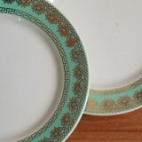Mint and golden dessert plates