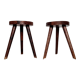 Pair of antique tripod stools