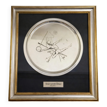 Assiette sérigraphiée encadrée avec certificat