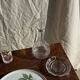 Cendrier vintage en verre moulé en forme de fleur D14 H2,5