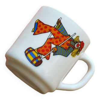 Tasse Mug Arcopal Clown carnaval 1980