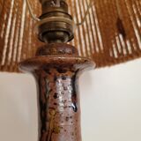 Stoneware and rope lamp