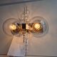 Mid-century Czech brass and glass wall sconce by Kamenický Šenov, 1970s