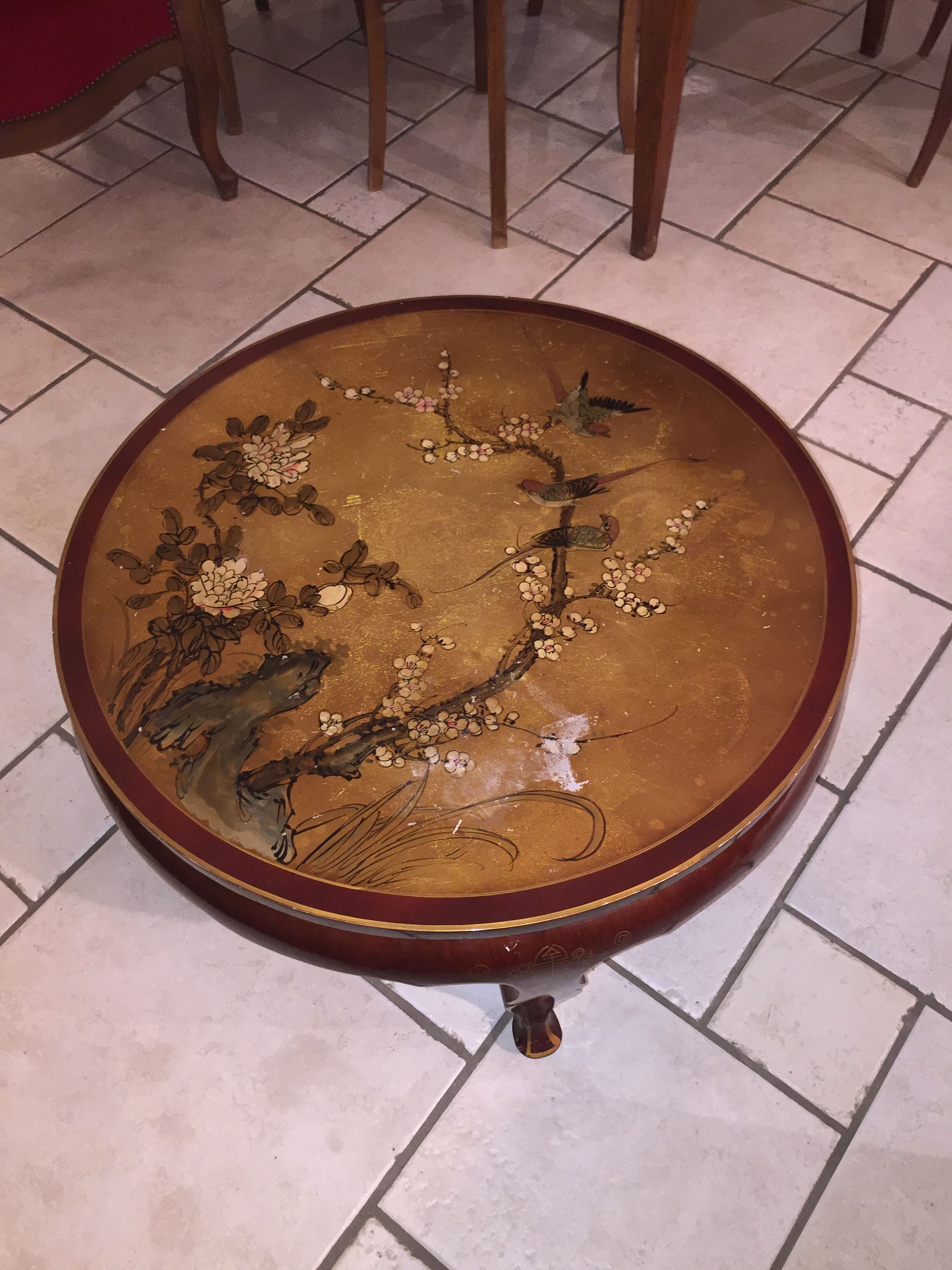 Chinese round coffee table