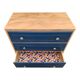 Commode art déco bois brut et bleu 1940