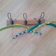 Coat rack three double hooks school style