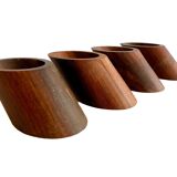 Set de 4 ronds de serviette en palissandre