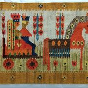 Tapisserie kilim fait main artisanat polonais années 70