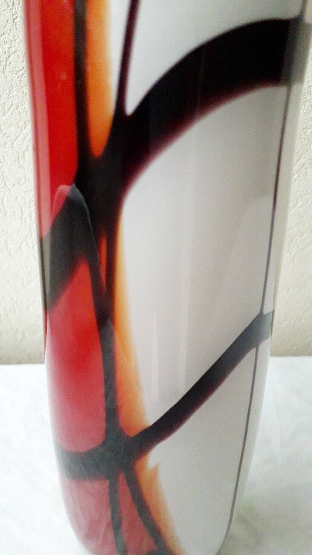 Multicoloured glass vase