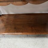 Napoleon III console table with three shelves in mahogany and veneer, 19th century