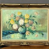 Still life with flowers signed.