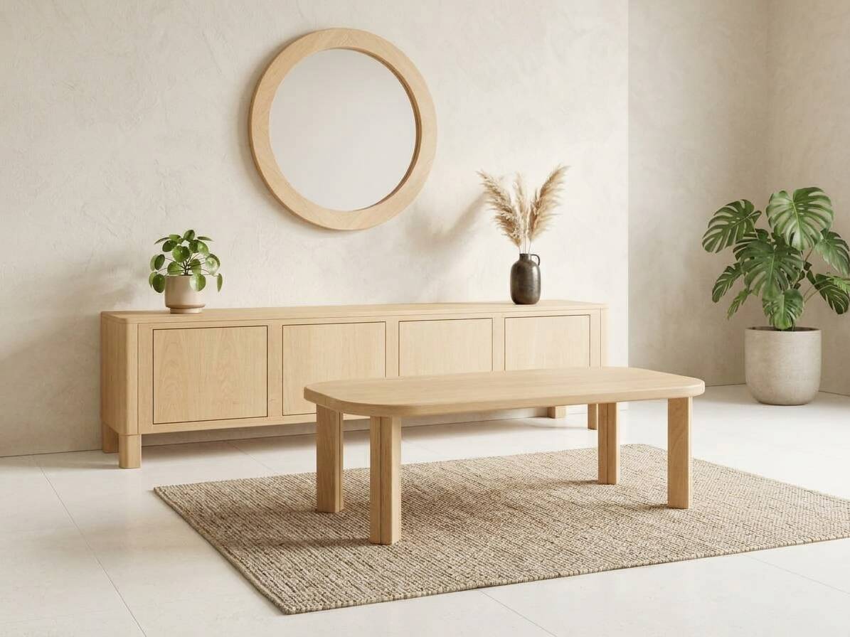 Cherry wood coffee table