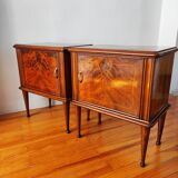 Pair of vintage Italian bedside tables from the 1950s