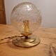 Vintage globe table lamp in molded glass