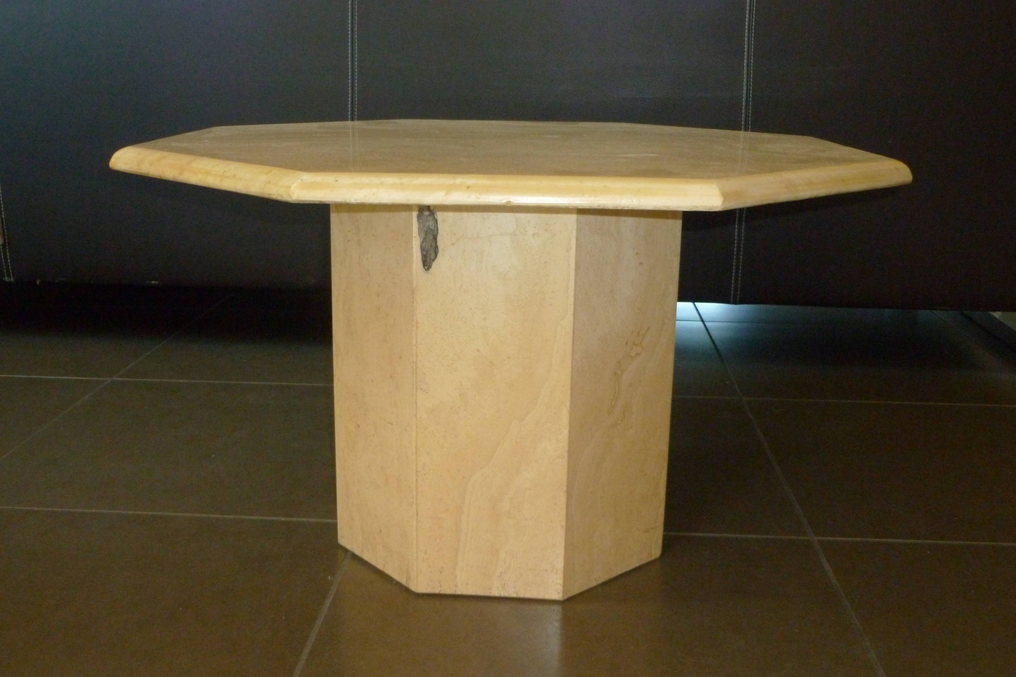 Travertine coffee table