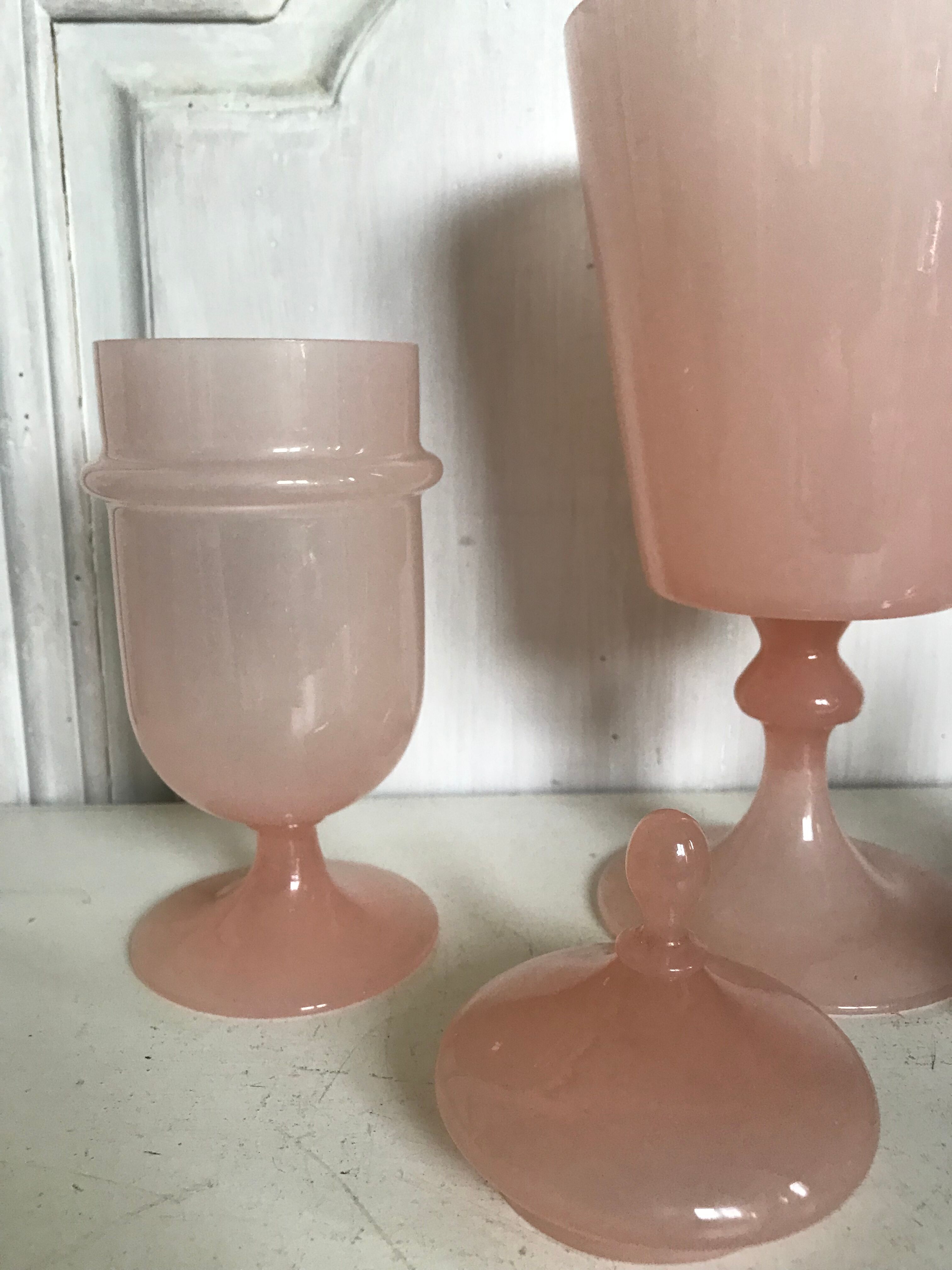 Opaline candy boxes 32 and 21cm