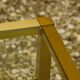 Roche Bobois coffee table in gilded brass and glass from the 70s