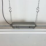 Grey Industrial Hanging Tube Light from Polam Gdansk, 1970s